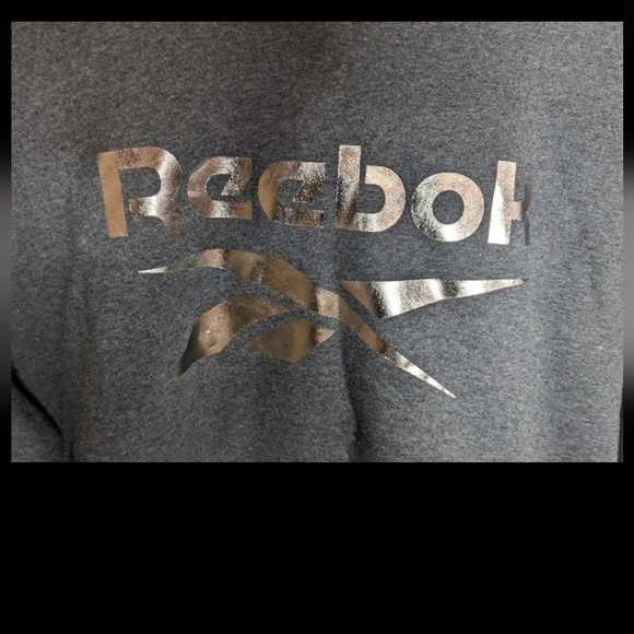 Plus Size Shine Fleece Reebok Hooded Sweatshirt 1X Hoodie - Picture 3 of 5